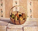 Apples and Pears in a Round Basket